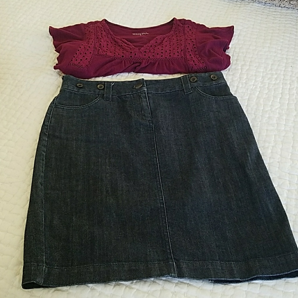 J. Crew Pencil Jean Skirt.